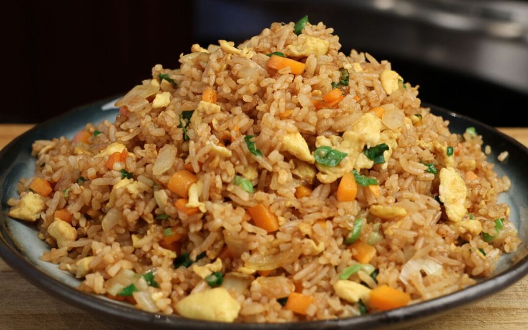 Quick Egg Fried Rice Recipe (with soy sauce)